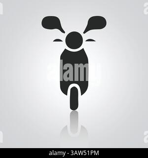 Motorcycle icons, vintage motorcycles, unique icons, and a bike logo with a silver background, Vector illustration Stock Vector