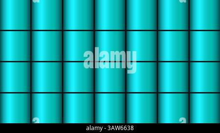 An abstract background with squares. A 3d turquoise geometric texture. Stock Vector