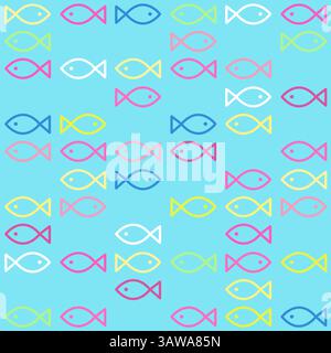 Aquarium, Colorful Fish seamless pattern texture Stock Vector
