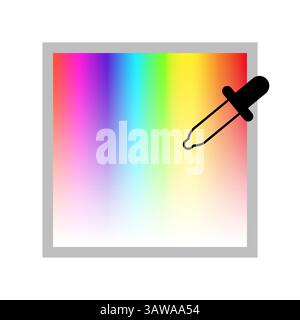 Light Spectrum Gradient with Pipette Tool Stock Vector