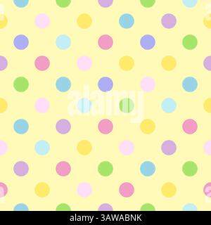 Simple Polka Dot pattern, Colorful seamless texture Stock Vector