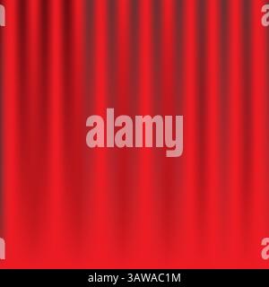 Red stage curtain background – elegant vertical folds with realistic texture. Ideal for theater, cinema, performance backdrops, and dramatic design. Stock Vector