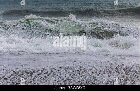 Big crashing waves in a stormy ocean. South Island, New Zealand Stock Photo