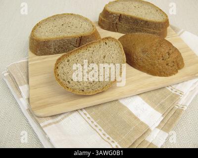 Bread edges or bread ends from mixed rye bread Stock Photo