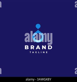Two Water Drops Icon Logo Design. Elegant Two Water Drops Icon Logo Design. Stock Vector