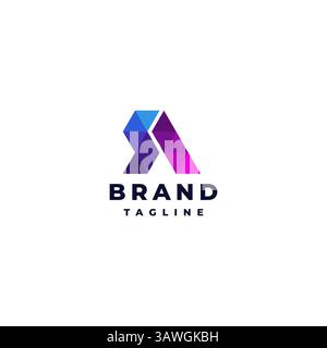 Colorful Letter S and A Mosaic Logo Design. Colorful Triangular Mosaic SA Letter Initials Logo Design. Stock Vector