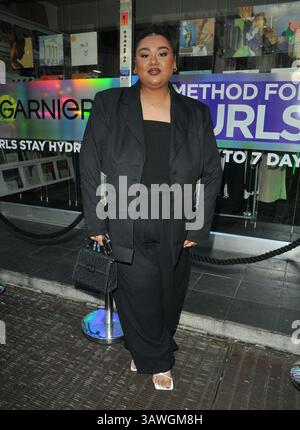 London, UK. 17th Apr, 2025. Mia Carter at the Garnier hair brand's 'The Method for Curls' launch party, Phonica Records, Poland Street, on Thursday 17 April 2025 in London, England, UK. CAP/CAN © CAN/Capital Pictures Credit: Capital Pictures/Alamy Live News Stock Photo
