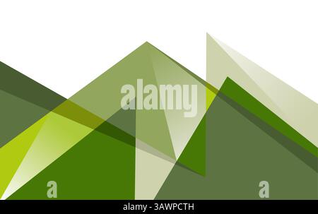Abstract Background Mountain Style With Modern Design. Mountain Abstract Green Color Stock Vector