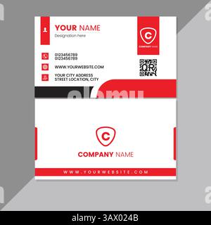Simple corporate business card design Stock Vector