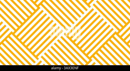 Crossed straight orange lines. Ramen, spaghetti or noodle pattern. Simple pasta, tagliatelle or capellini background. Traditional Italian, Chinese of Japan food print. Vector flat illustration. Stock Vector