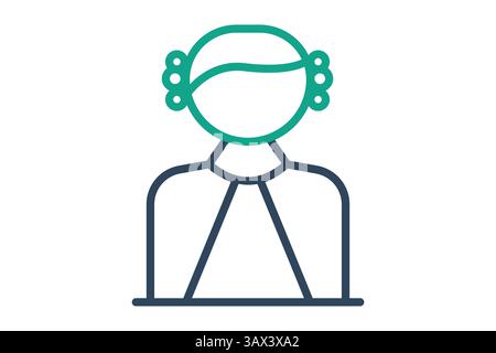 Judge icon. line icon style. icon related to decision making. law elements vector illustration Stock Vector