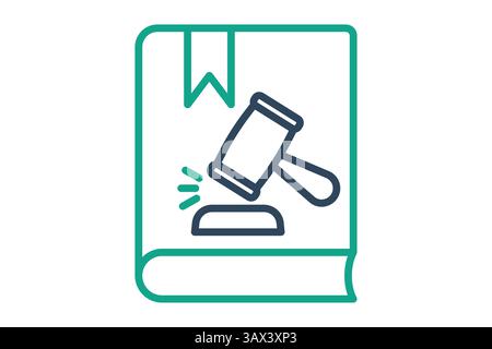 Rule icon. line icon style. law elements vector illustration Stock Vector