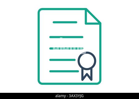 Agreement icon. line icon style. icon related to finality of decisions. law elements vector illustration Stock Vector