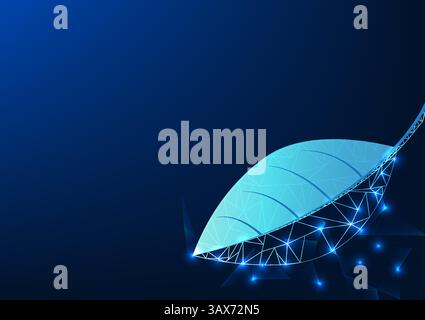 Sustainable innovation, natural leaves combined with technology, conveys Green Tech, which helps preserve the environment, does not destroy nature, an Stock Vector