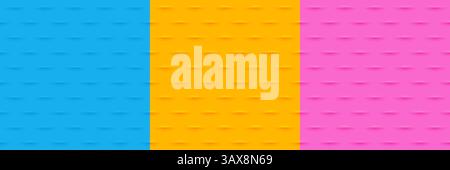 3D background collection. Blue, yellow and pink square Stock Vector