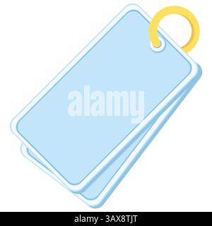 Blank Blue Tag Vector Illustration Stock Vector