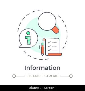 Information multi color concept icon Stock Vector