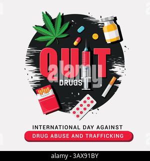 No to drug abuse clipart poster. Say no to illegal drugs warning sign ...