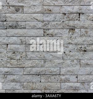 Wall of bricks in Vulcanic Stone, useful for background Stock Photo