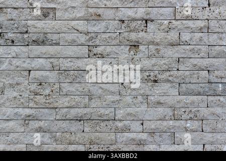 Wall of bricks in Vulcanic Stone, useful for background Stock Photo