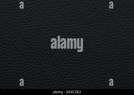 Uniform soft texture of genuine black leather Stock Photo