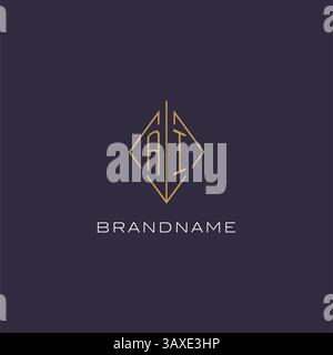Initial Monogram Letter AI Logo Design Vector. AI Logo Design Template ...