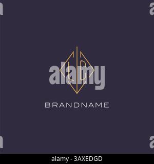 Initial letter LC logo monogram with diamond rhombus style design ideas vector graphic Stock Vector