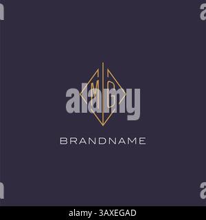 Initial letter MG logo monogram with diamond rhombus style design ideas vector graphic Stock Vector