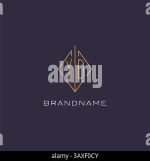 Initial letter YO logo monogram with diamond rhombus style design ideas vector graphic Stock Vector