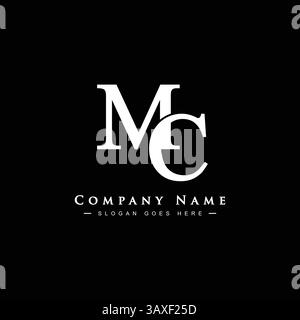 Initial MC Vector Logo - Elegant Monogram Template for letter M and C for your Business Stock Vector