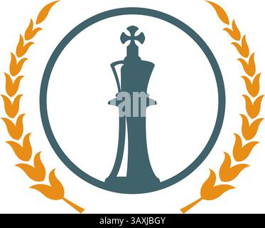Chess piece logo design template Stock Vector