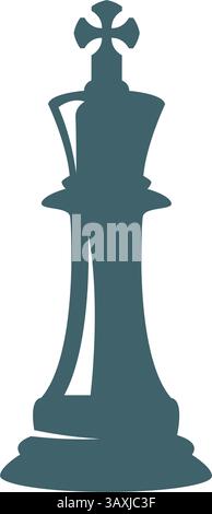 Chess piece logo design template Stock Vector
