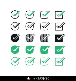 Check out the valid seal icon tag. green square mark. Flat OK. sticker code is insulated on white. Accept the button. Good for web interfaces and soft Stock Vector