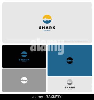 shark logo vector icon illustration Stock Vector