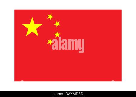 National flag of China. High quality vector Stock Vector