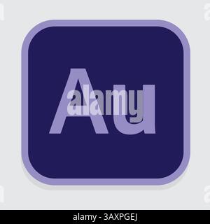 Adobe applications. Adobe Audition Vector logos. Stock Vector