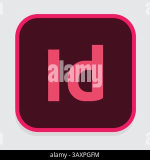 Adobe applications. InDesign Vector logos. Stock Vector