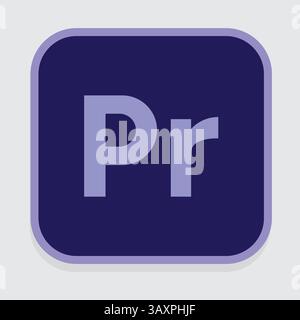 Adobe Premiere Pro Icons, Official logo, editable icons, sign, and vector art Stock Vector