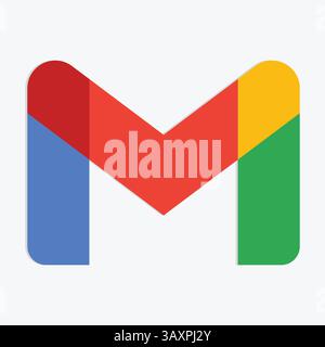 Google Gmail icon, Official logo, edtitable icons, sign and vector art Stock Vector