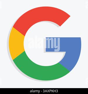 Google G icon, Official logo, edtitable icons, sign and vector art Stock Vector