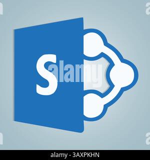 Microsoft share point logo, Microsoft icons Stock Vector
