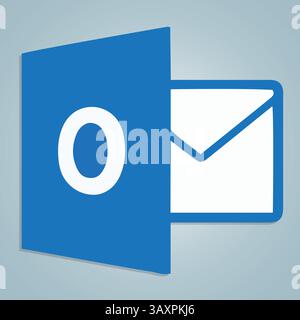 Microsoft Outlook Icon, logo icon, sign, and vector art Stock Vector