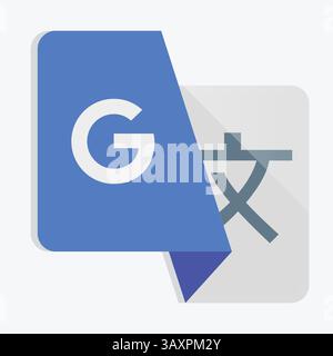Google Translate logo. Google Icon, editable vector asset Stock Vector