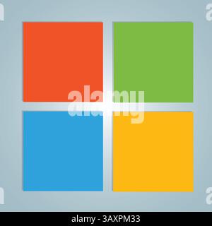 Color square icon tone red green blue yellow color pallets graphic rainbow vector logo icon sign Stock Vector