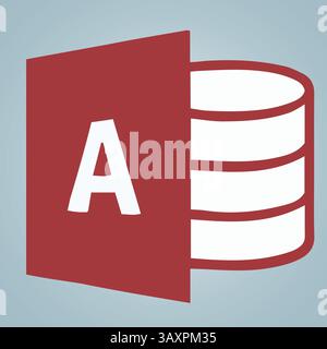 Access icon set. Microsoft Office app. Vector illustration design Stock Vector