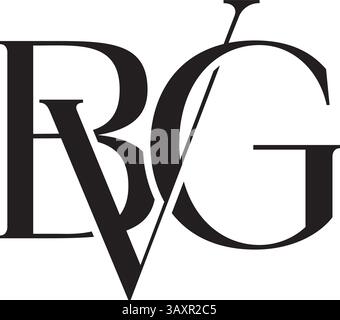 BVG Luxury fashion logo Stock Vector