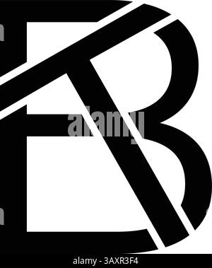 BT, TB logo design Stock Vector