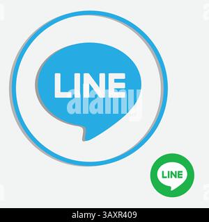 Line Official icon and in Unique Blue Color icon Vector art Stock Vector