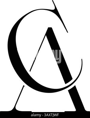 CA, AC fashion logo Stock Vector
