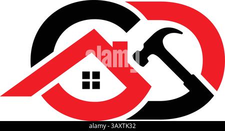 CD construction logo Stock Vector